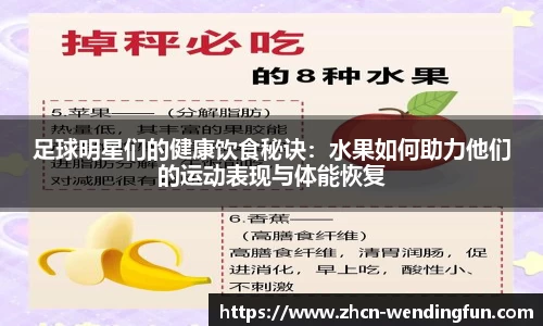 足球明星们的健康饮食秘诀：水果如何助力他们的运动表现与体能恢复